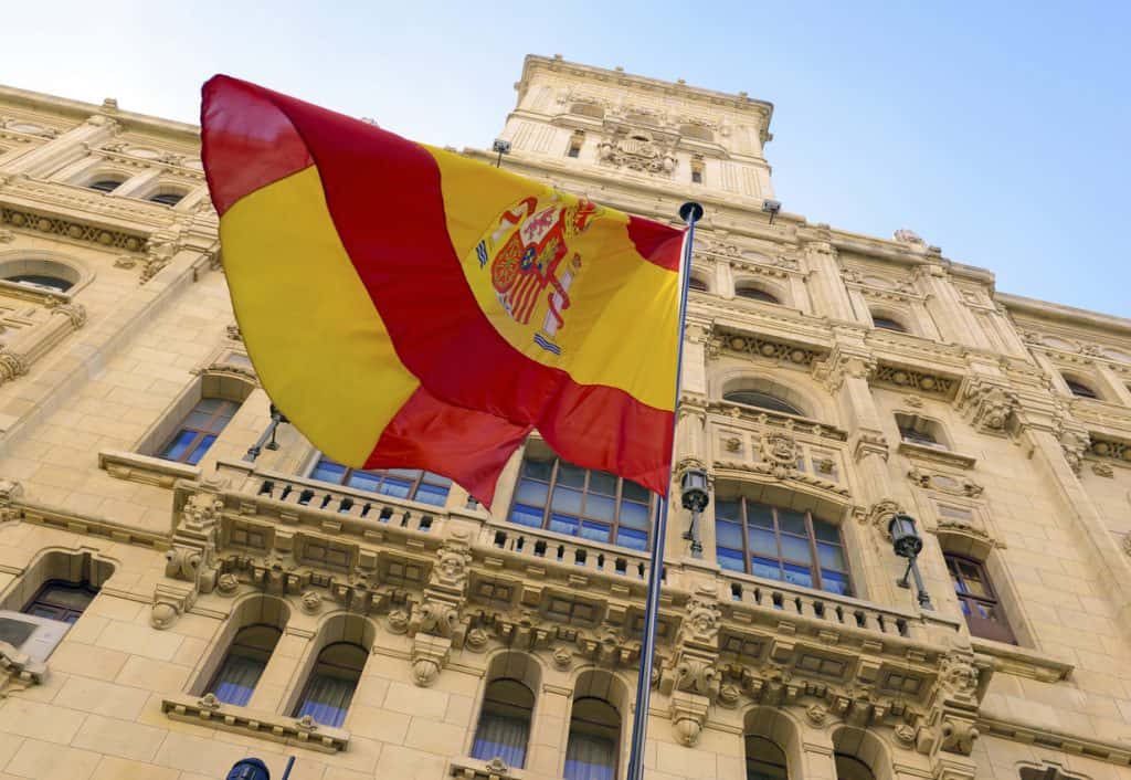 Spanish flag representing Spains business reforms 2025